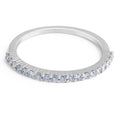 18K White Gold Diamond Wedding Band in a Share Prong Setting - DG & Co. Jewellery