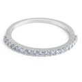 18K White Gold Diamond Wedding Band in a Share Prong Setting - DG & Co. Jewellery