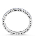 Eternity Wedding Band All Around Diamond Pave Setting In 18K White Gold - DG & Co. Jewellery