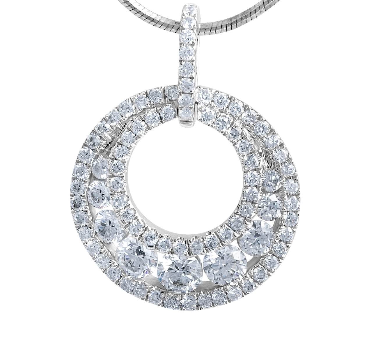 18 Karat Modern Diamond Pendant - DG & Co. Jewellery
