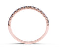 Cognac Diamonds Pave Setting Diamond Wedding Band In 18K Rose Gold - DG & Co. Jewellery