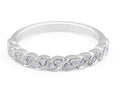 Vintage Style Diamond Wedding Band Marquise Shape Round Cut In 18 Karat White Gold - DG & Co. Jewellery