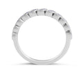 Vintage Style Diamond Wedding Band Marquise Shape Round Cut In 18 Karat White Gold - DG & Co. Jewellery