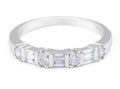 18 Karat White Gold Diamond Wedding Band Baguette and Round Brilliant Diamond - DG & Co. Jewellery