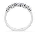 7 Stones Diamond Wedding Band 4 Claw Setting In 18K White Gold - DG & Co. Jewellery