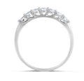 Diamond Wedding Band 7 Stone Share Prong Setting In 18 Karat White Gold - DG & Co. Jewellery