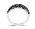 Black Diamond Micro Pave Setting Cocktail Ring in 18 Karat White Gold - DG & Co. Jewellery