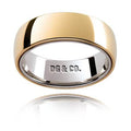 6.50MM 18K Yellow And White Gold Half Round Gents Wedding Band - DG & Co. Jewellery