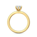 Marquise Cut Solitaire 6 claw setting Diamond Engagement Ring In a Plain Band - 18K Yellow - DG & Co. Jewellery