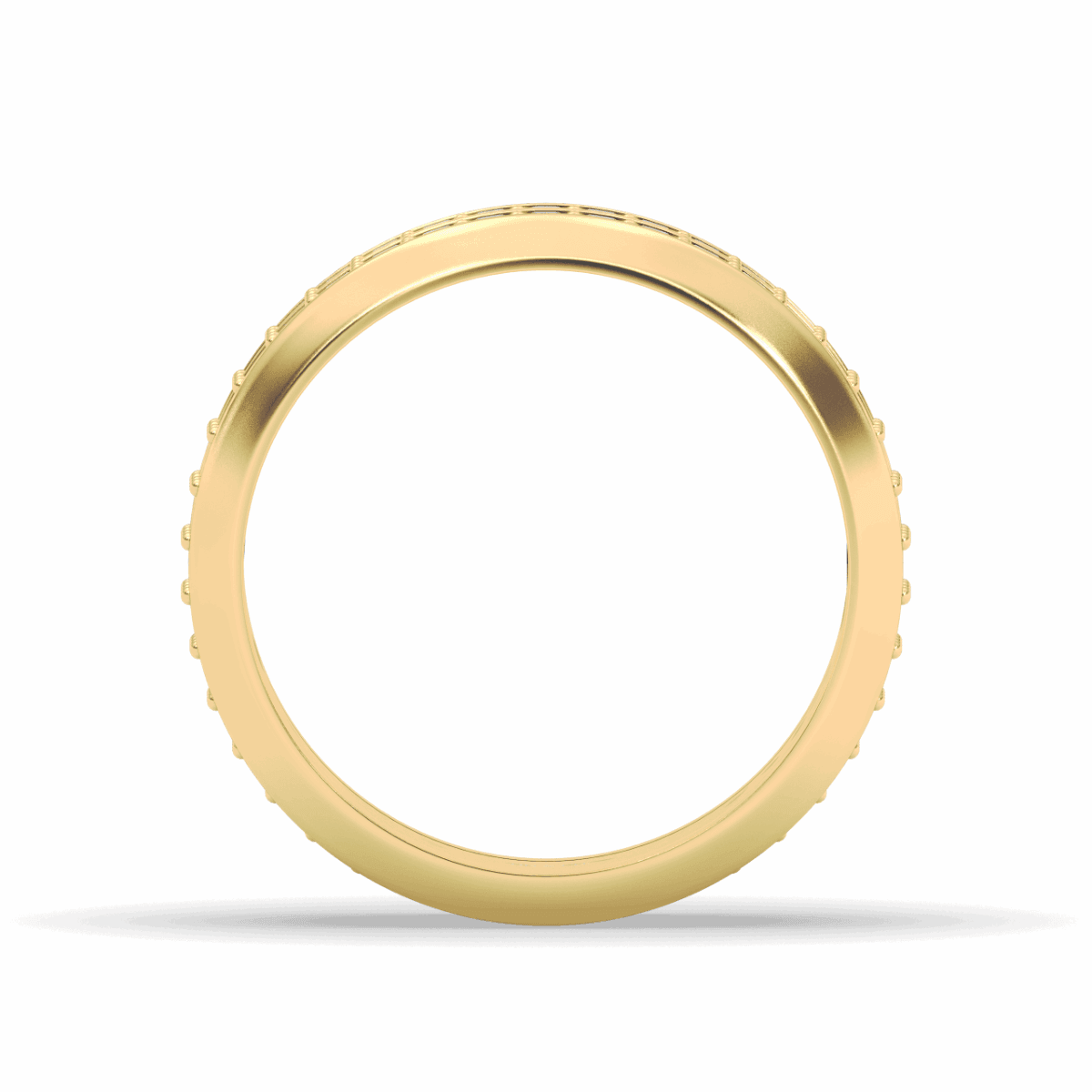 Double Row Black Diamond Beveled Edge Gents Wedding Ring 8.00MM Comfort fit Satin Finish in 18K Yellow Gold - DG & Co. Jewellery