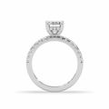 2.00CT Emerald Cut Hidden Halo Pave Setting Diamond Engagement Ring -18K White - DG & Co. Jewellery
