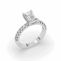 3.00CT Emerald Cut Hidden Halo Pave Setting Diamond Engagement Ring - Platinum - DG & Co. Jewellery