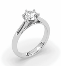 1.00CT IGI Certified Lab Grown Solitaire Diamond Engagement Ring 6 Claw Setting with Tapered Band in 18K White Gold - DG & Co. Jewellery