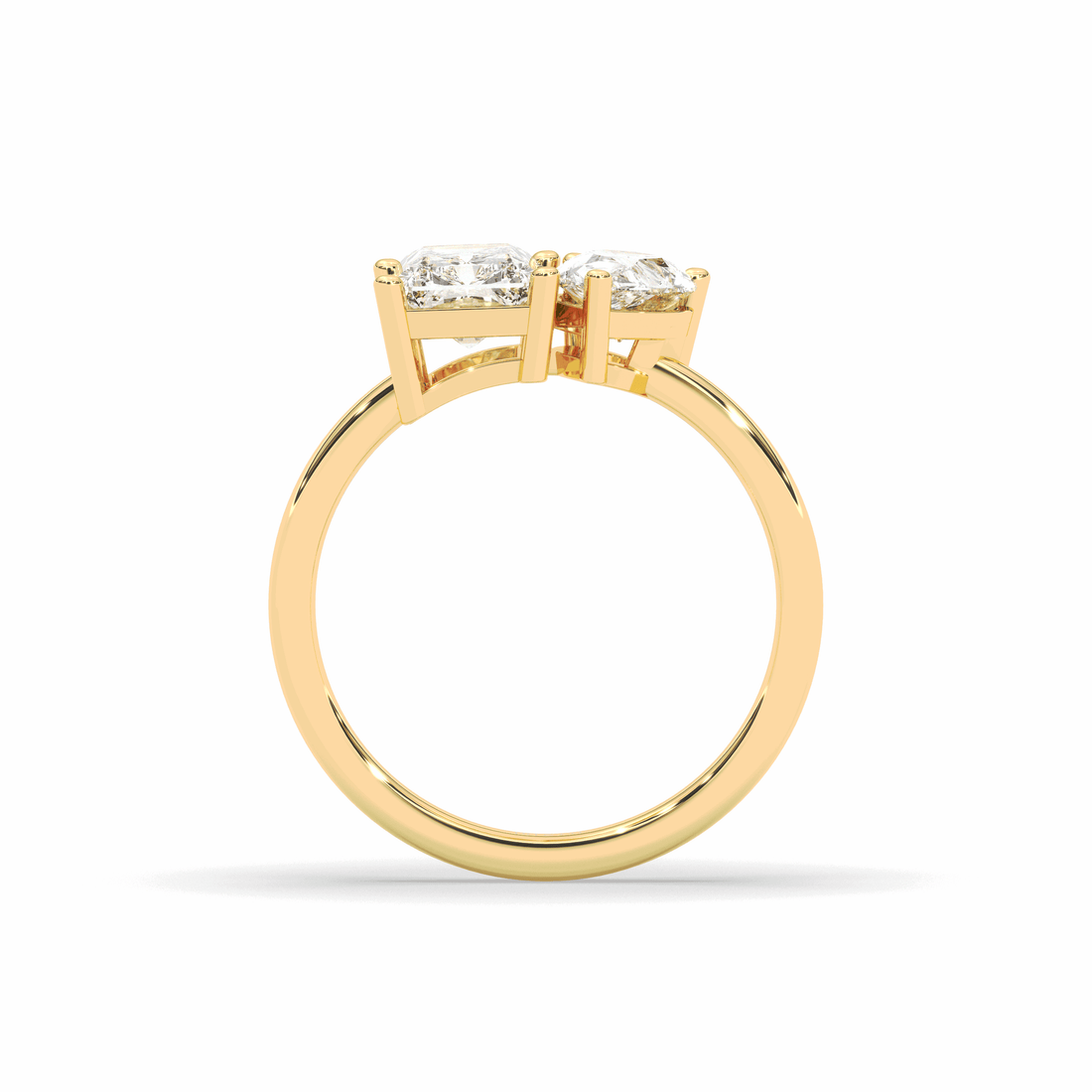 3.00CT Lab Grown Radiant Pear Cut Toi Et Moi Diamond Engagement Ring - 18K Yellow - DG & Co. Jewellery