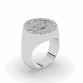 Custom Made Signet Gents Diamond Ring Setting in 9K White gold - DG & Co. Jewellery