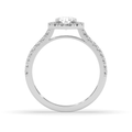 Halo Diamond Engagement Ring Pave Setting 0.50CT In 18 Karat White Gold - DG & Co. Jewellery