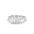 3.00CT Lab Grown Radiant Pear Cut Toi Et Moi Diamond Engagement Ring - 18K White - DG & Co. Jewellery