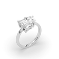 3.00CT Lab Grown Radiant Pear Cut Toi Et Moi Diamond Engagement Ring - 18K White - DG & Co. Jewellery