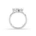 3.00CT Lab Grown Radiant Pear Cut Toi Et Moi Diamond Engagement Ring - 18K White - DG & Co. Jewellery