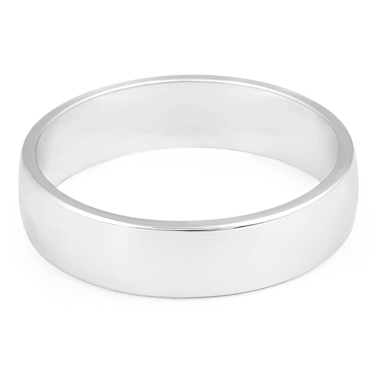 5.00MM Gents Wedding Band with slightly rounded shape-9K White - DG & Co. Jewellery