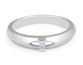 18 Karat White Gold Tension set, solitaire, knife edge, ladies diamond wedding band - DG & Co. Jewellery