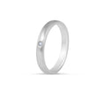 Platinum Solitaire Grain Edge Ladies Diamond Wedding Band - DG & Co. Jewellery