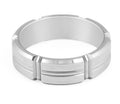 6.00MM Gents Wedding Band with inlay feature Set in 18K White Gold - DG & Co. Jewellery