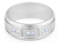 9 Karat Diamond Gents Wedding Band Princess Cut Burnish Setting Emery and Fine Finish - DG & Co. Jewellery