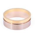 18 Karat 2-Tone Gents Wedding Ring with Inlay Details Polished and Emery Fine Finish - DG & Co. Jewellery