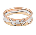 18 Karat 3-Tone Gents Wedding Band with Jigsaw Style - DG & Co. Jewellery