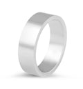 Gents Wedding Band with flat profile and straight edges In 6.0MM Width - 18K White - DG & Co. Jewellery