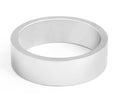Gents Wedding Band with flat profile and straight edges In 6.0MM Width - 18K White - DG & Co. Jewellery
