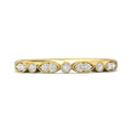 Milgrain Marquise And Dot Diamond Wedding Ring In 18K Yellow Gold - DG & Co. Jewellery