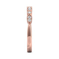 Milgrain Vintage Marquise and Dot Bezel And Share Prong Setting Round Cut Diamond Wedding Rind In 18K Rose Gold - DG & Co. Jewellery