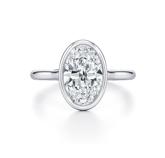 Oval cut diamond engagement ring crafted in Melbourne at DG & Co. Jewellery Melbourne