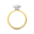 Oval Cut Bezel Setting Diamond Engagement Ring In a Plain Knife Edge Band - 18K Yellow - DG & Co. Jewellery