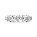 2.00CT Oval Cut 5 Stones Platinum Eternity Diamond Ring Share Prong Setting - Platinum - DG & Co. Jewellery