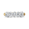 2.00CT Oval Cut 5 Stones Yellow Gold Eternity Diamond Ring Share Prong Setting - 18K Yellow - DG & Co. Jewellery