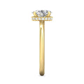 Hidden Halo Styles Diamond Engagement Ring Oval Cut Four Claw In 18K Yellow Gold - DG & Co. Jewellery