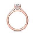Cathedral Diamond Solitaire Engagement Ring 4 Claw Setting In a Plain band - 18K Rose - DG & Co. Jewellery