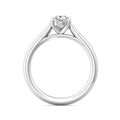 Oval Cut Solitaire Diamond Engagement Ring 4 Claw Setting In a Plain Band - Platinum - DG & Co. Jewellery