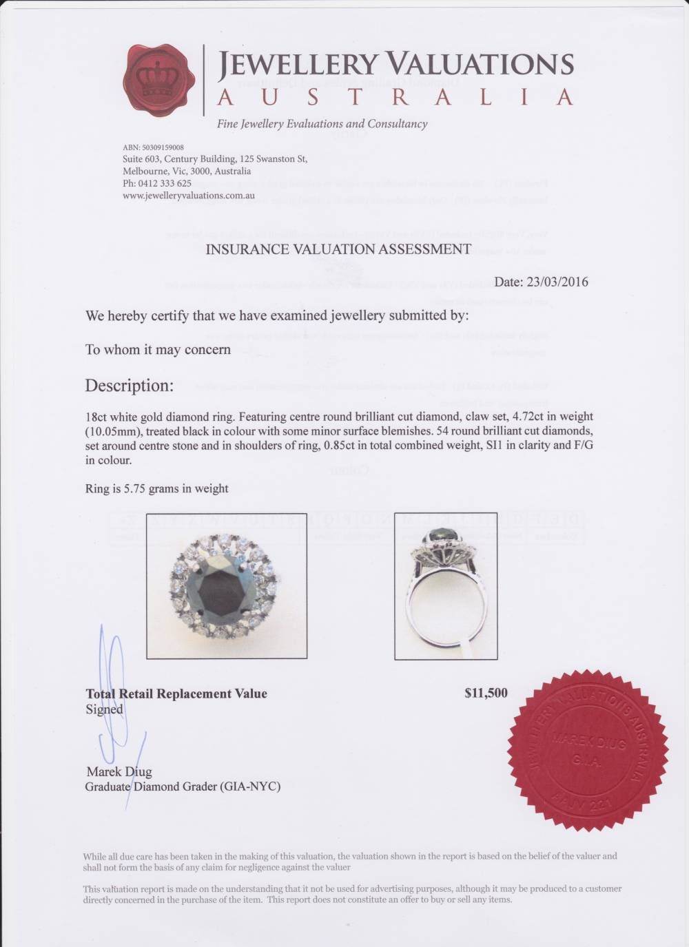 Black and white Diamond Double Halo Ring in 18 Karat White Gold - DG & Co. Jewellery