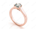 Round Cut Diamond Engagement Ring with Six Prong set centre stone in 18K Rose - DG & Co. Jewellery