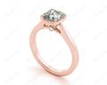 Asscher Cut Solitaire Diamond Engagement Ring with 4 Claw set centre stone in 18K Rose - DG & Co. Jewellery