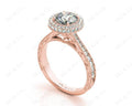 Vintage Style Double Halo Round Cut Diamond Engagement Ring With Claw Set Centre Stone - 18K Rose - DG & Co. Jewellery