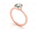 Round Brilliant Cut Diamond Engagement Ring with Claw set centre stone - 18K Rose - DG & Co. Jewellery