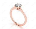 Round Cut Diamond Engagement Ring with Claw set centre stone - 18K Rose - DG & Co. Jewellery