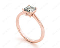 Asscher Cut Classic Four Claws Diamond Engagement Solitaire Ring in 18K Rose - DG & Co. Jewellery
