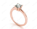 Princess Cut Classic Four Claws Diamond Solitaire Ring in 18K Rose - DG & Co. Jewellery