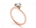 Round Cut Four Claws set Twist Diamond Ring in 18K Rose - DG & Co. Jewellery